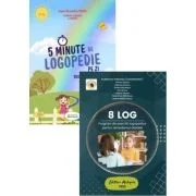 Pachet 2 titluri: 8 LOG. Program de exercitii logopedice pentru remedierea dislaliei si 5 Minute de Logopedie pe zi! Exercitii zilnice pentru dezvolta