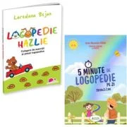 Pachet 2 titluri: Logopedie hazlie. Culegere de exercitii si poezii logopedice si 5 Minute de Logopedie pe zi! Exercitii zilnice pentru dezvoltarea li