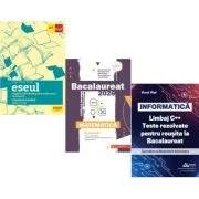 Pachet Bacalaureat 2026. Eseul. Pregatire individuala pentru proba scrisa, Matematica M_Mate-Info si INFORMATICA. Limbaj C++. Teste rezolvate Mate-Inf