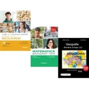 Pachet Bacalaureat 2026. Limba si literatura romana 72 teste complete, Matematica M2 Profil Stiinte ale naturii si Geografie Sinteze Teste Rezolvari -