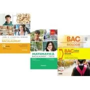 Pachet Bacalaureat 2026. Limba si literatura romana 72 teste complete, Teste Matematica M2 Profil Stiinte ale naturii si Bacalaureat 2026 Biologie. No