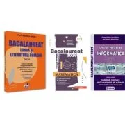 Pachet Bacalaureat 2026. Limba si literatura romana, Matematica M-stiintele-naturii si M-tehnologic si Informatica. Ghid de pregatire clasele 11-12 in