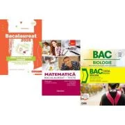Pachet Bacalaureat 2026. Limba si literatura romana, Matematica M1. Teste si Biologie. Notiuni teoretice si teste pentru clasele 9-10 - Mihaela Dobos,