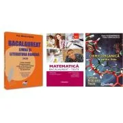 Pachet Bacalaureat 2026. Limba si literatura romana, Matematica M1 Teste si Chimie organica pentru liceu. Sinteze. Probleme. Teste - Mariana Badea, Ro
