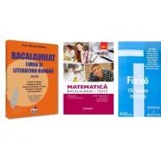 Pachet Bacalaureat 2026. Limba si literatura romana, Matematica M1 Teste si Fizica 100 variante rezolvate - Mariana Badea, Rodica Manolescu, Doru Badi