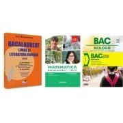 Pachet Bacalaureat 2026. Limba si literatura romana, Matematica M2 Profil Stiinte ale naturii si Biologie. Notiuni teoretice si teste pentru clasele 9