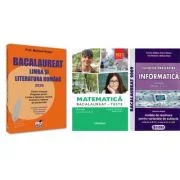 Pachet Bacalaureat 2026. Limba si literatura romana, Matematica M2 Profil Stiinte ale naturii si Informatica. Ghid de pregatire clasele 11-12 intensiv