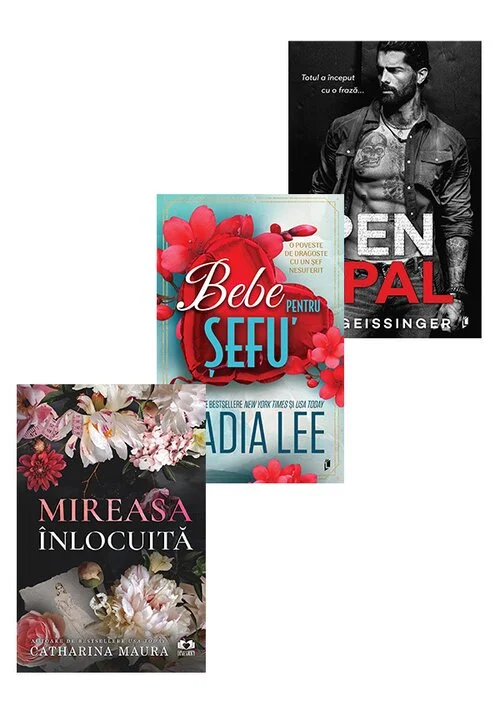 Pachet Mireasa inlocuita +Pen Pal + Bebe pentru sefu. Set 3 carti