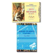Pachet Pianistul incepator: Mica metoda de pian si Piese clasice usoare pentru pian, autor Cernovodeanu Maria