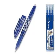 Pachet Roller Pilot Frixion PBL-FR7, 0. 7 mm, cu guma de sters, albastru si Rezerva BLS-FR7-L-S3E, plastic, Fine 3 buc