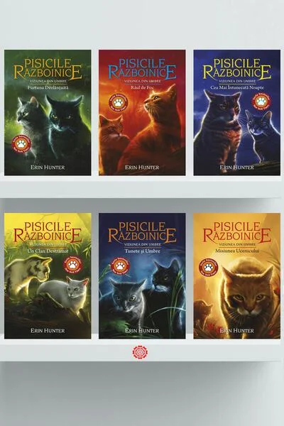 Pachet Seria Pisicile războinice: Viziunea din umbre - Erin Hunter - Galaxia Copiilor