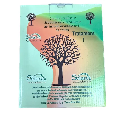 Pachet ulei+insecticid pomi 100L apa -prima stropire- Midos Oil adjuvant 1L + insecticid Talent Blue 20 ml