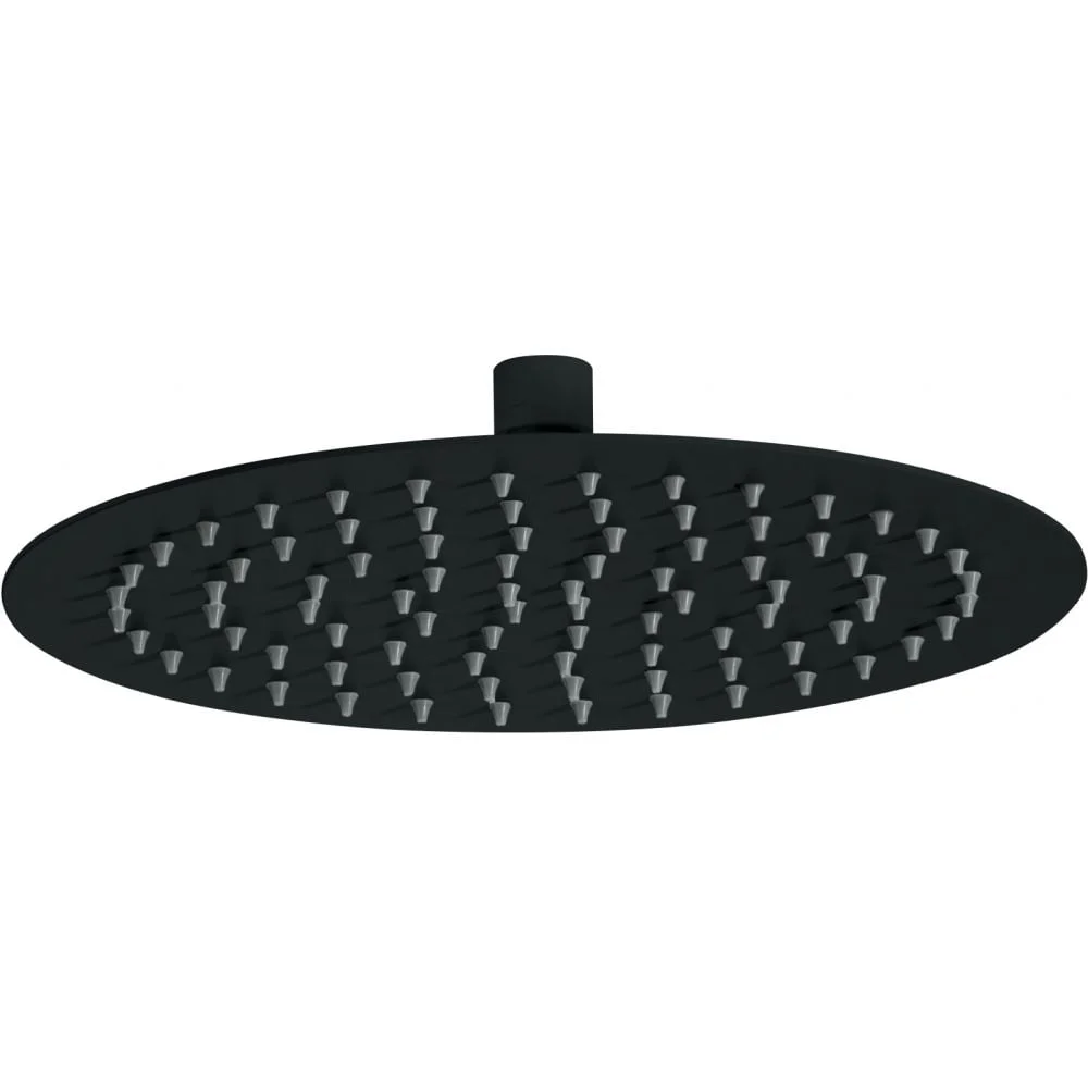 Palarie dus rotunda 250 mm Deante Cascada, ultra subtire, negru mat