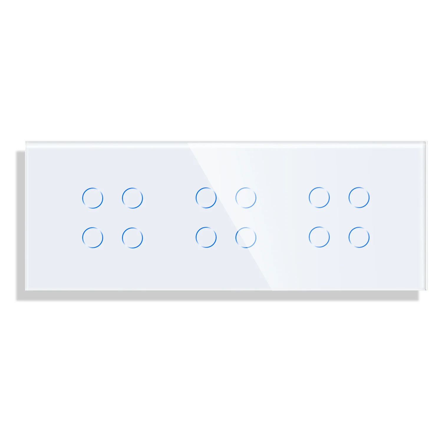 Panou 3 Intrerupatoare Cvadruple cu Touch din Sticla LUXION