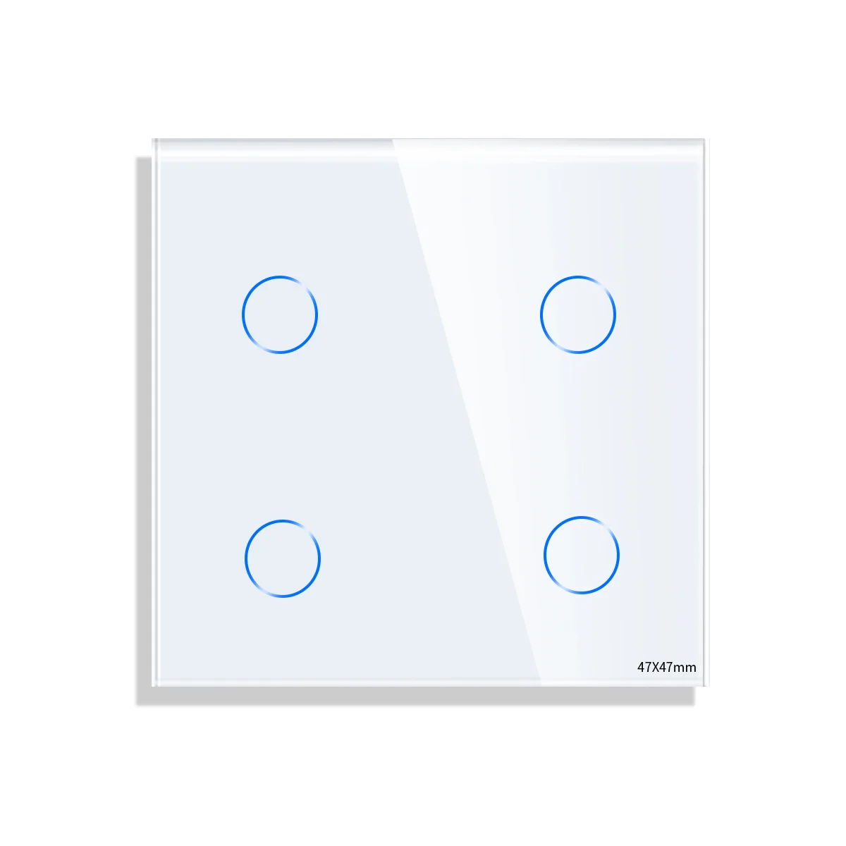 Panou Intrerupator Cvadruplu cu Touch Mini din Sticla LUXION