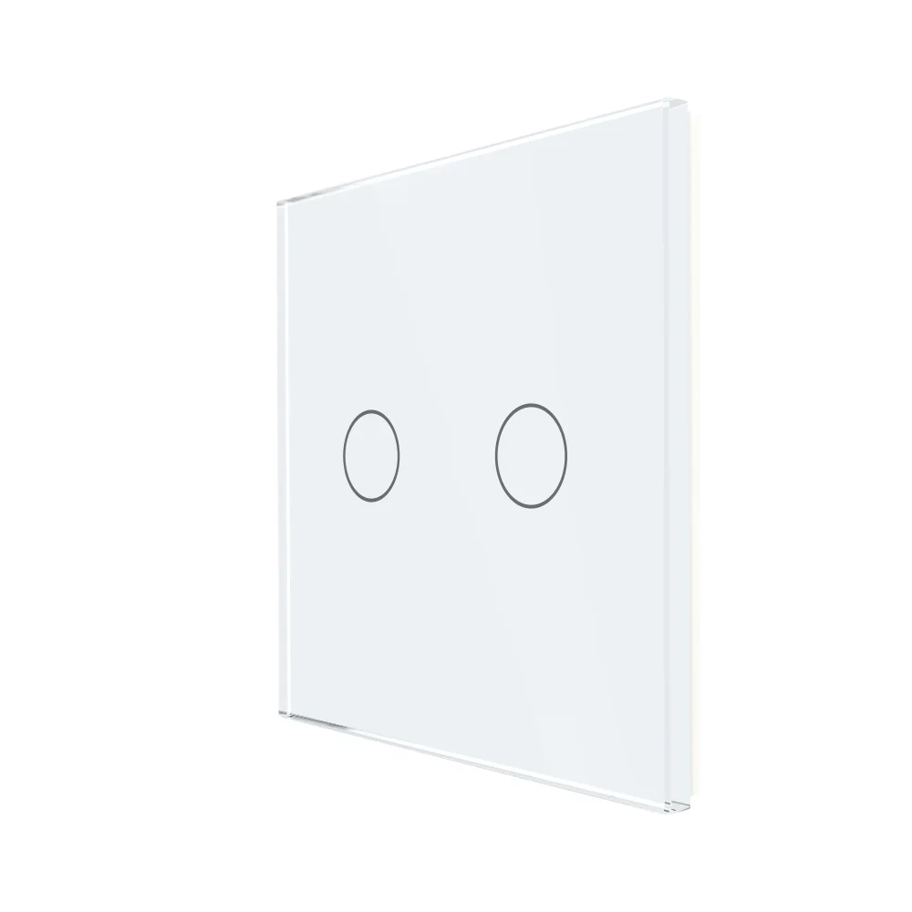 Panou Intrerupator Dublu cu Touch Din Sticla LUXION