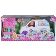 Papusa Evi veterinar cu rulota accesorizata