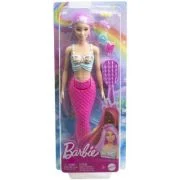 Papusa sirena cu par mov si coada roz, Barbie Dreamtopia