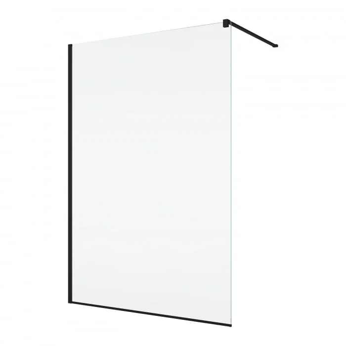 Paravan dus sticla walk-in 110x200 cm cu cadru metalic negru Sanswiss Easy
