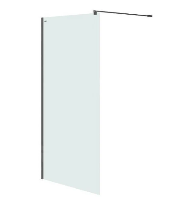 Paravan dus walk-in 120x200 cm Cersanit Mille, sticla securizata, profil negru