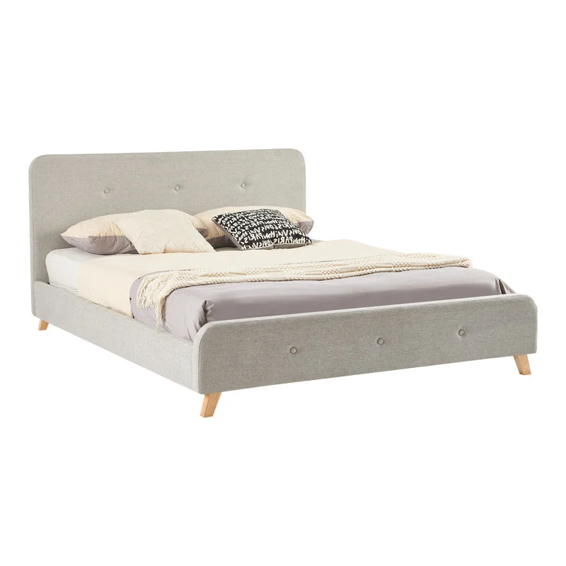 Pat dublu Restel  stofa Gri 160x200cm