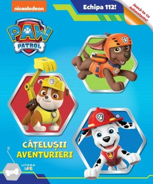 Patrula Cățelușilor. Echipa 112! Cățelușii aventurieri. Joacă-te cu autocolante - Paperback brosat - *** - Litera mică