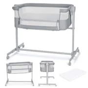 Patut co-sleeper Kinderkraft Neste up, full light grey