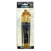Pensula Colorarte DB20501, varf lat, set 5 bucati