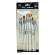 Pensula Colorarte DB21201, varf lat, set 12 bucati