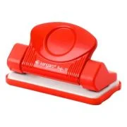 Perforator Kangaro Perfo-10, 10 coli, metalic, rosu