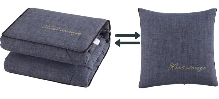 Perna 2 in 1 multifunctionala 40x40x10cm/110x150cm ALBASTRA