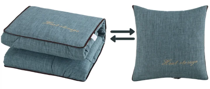 Perna 2 in 1 multifunctionala 40x40x10cm/110x150cm VERDE