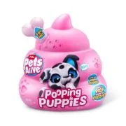Pets Alive Jucarie de plus interactiva catelus cu accesorii surpriza, Pooping Puppies