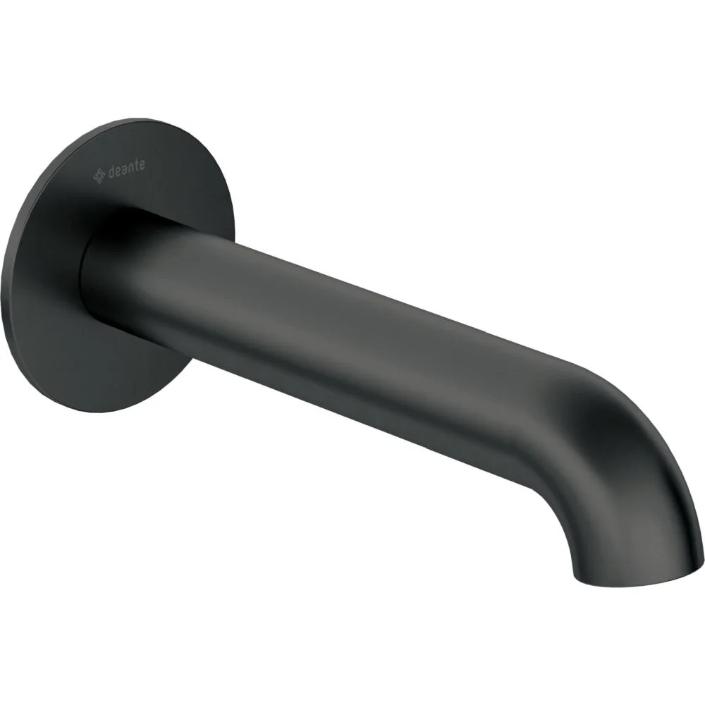 Pipa cada baie cu montaj in perete, culoare negru, Deante Silia