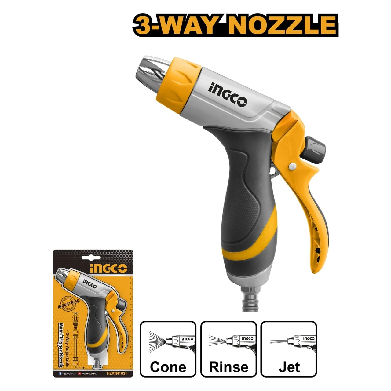 Pistol Apa 3/4 cu Adaptor INGCO HZATN1031