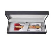 Pix multifunctional de lux PENAC Maki-E (pictura japoneza) - Aki &amp; Haru, corp auriu, in cutie cadou