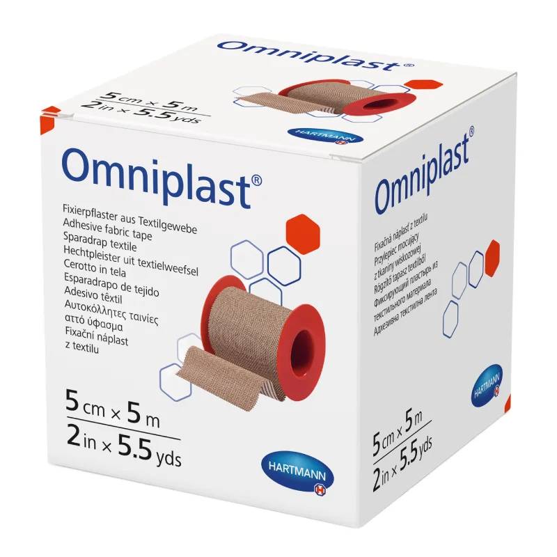 Plasture textil Omniplast, 5 cm*5 m, 1 rola, Hartmann