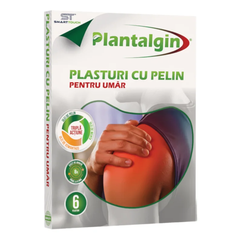 Plasturi cu Pelin pentru umeri, Plantalgin, 6 bucati, Smart Touch