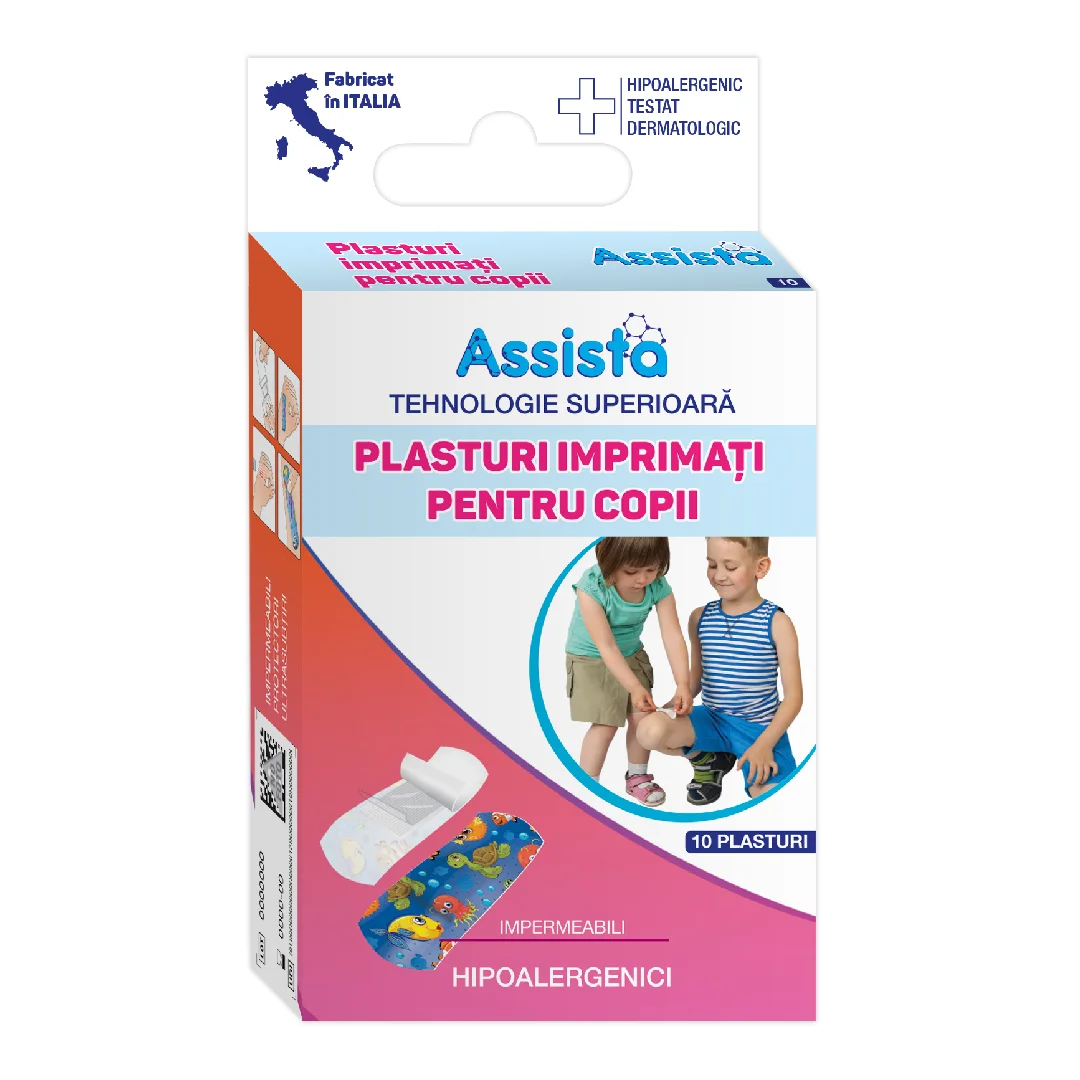 Plasturi pentru copii, 10 bucati, Assista