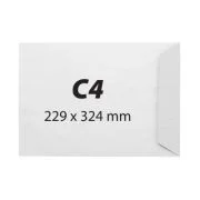 Plic C4, 229 x 324 mm, alb, autoadeziv, 90 g/mp, 250 bucati/cutie