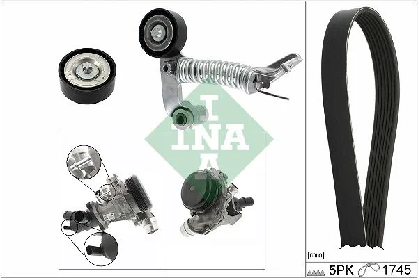 Pompa apa + Set curea transmisie cu caneluri Schaeffler INA 529 0319 30