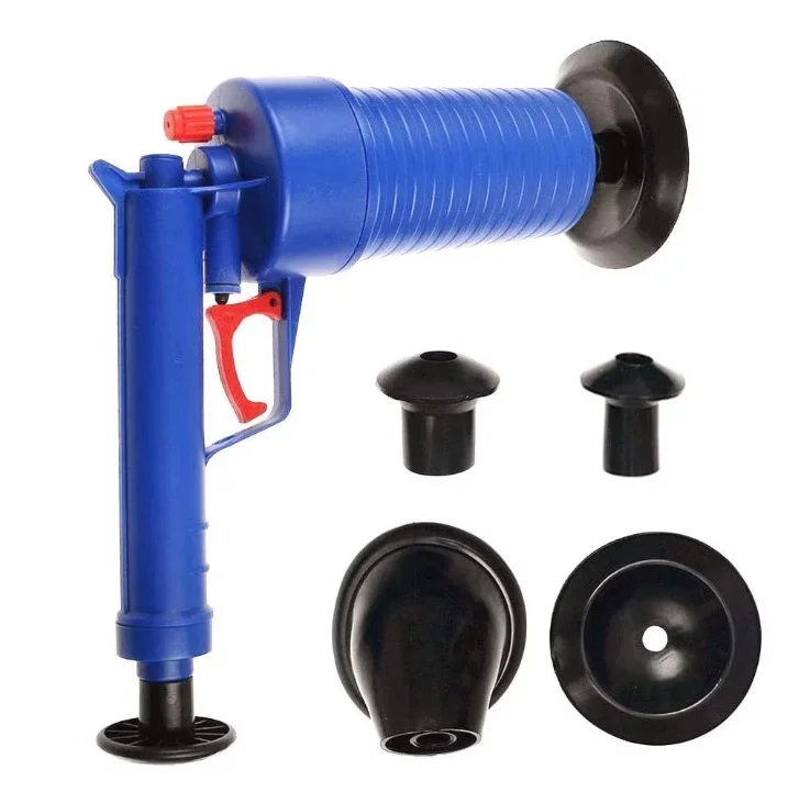 Pompa cu aer comprimat cu 4 accesorii pentru desfundat tevile