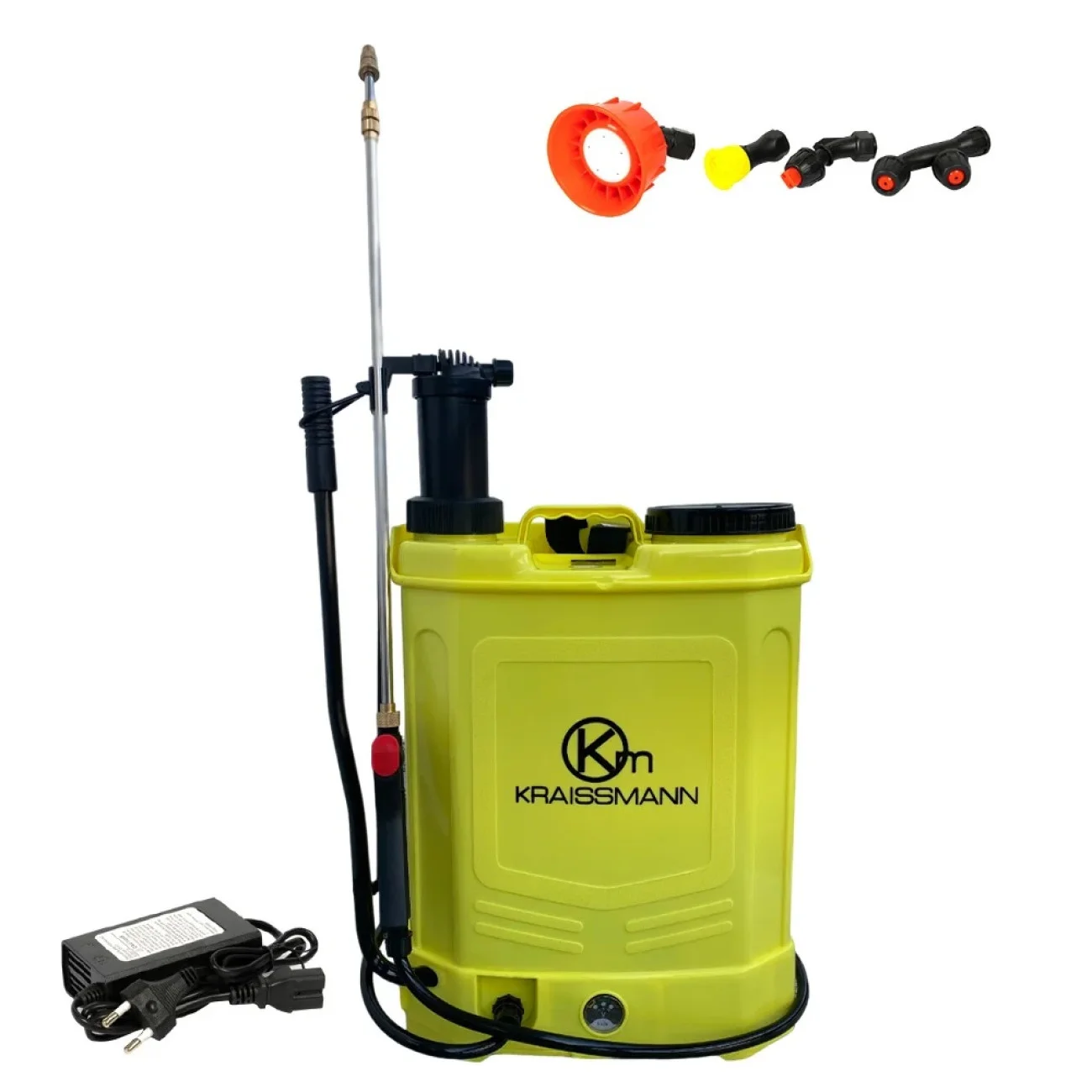 Pompa de stropit electrica 2 in 1, Vermorel cu acumulator (baterie + manuala) 16L, Kraissmann