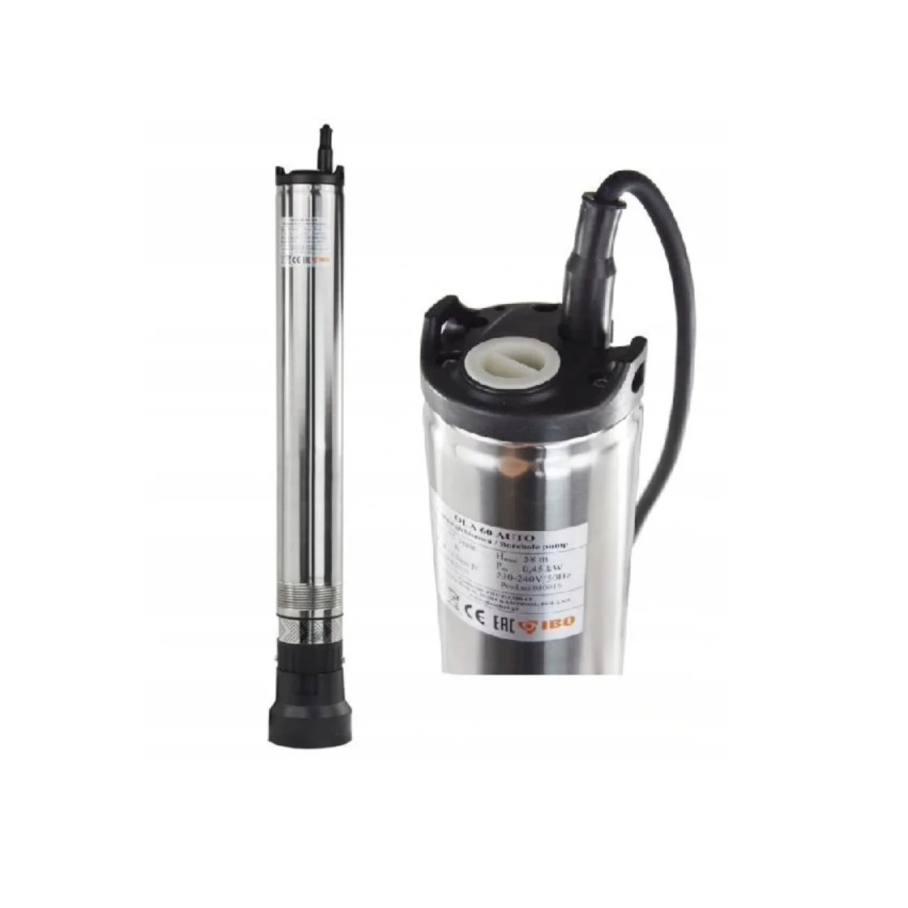 Pompa Submersibila IBO OLA 100 AUTO, 800 W, H Refulare 50 m, 4 Toli  + 20 m cablu