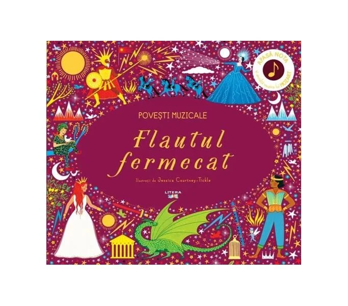 Povești muzicale. Flautul fermecat. Carte cu sunete - Hardcover - *** - Litera mică