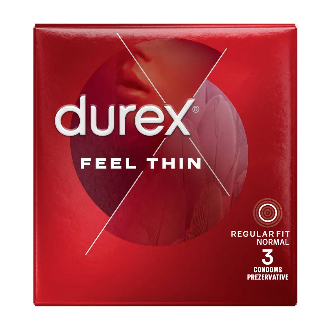 Prezervative Feel Thin, 3 bucati, Durex