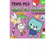 Prima mea carte de colorat cu autocolante. La zoo