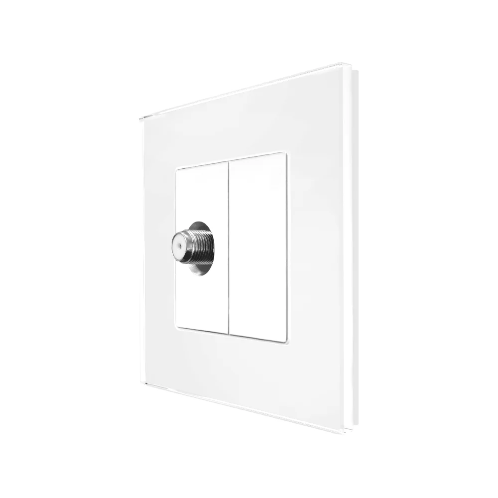 Priza TV Satelit cu Rama din Sticla LUXION