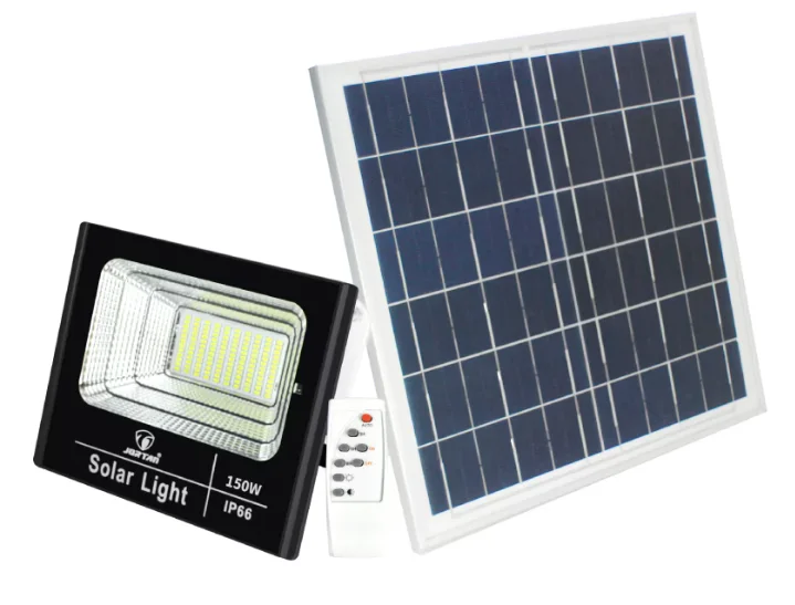 Proiector cu panou solar 150W si telecomanda BJ150W