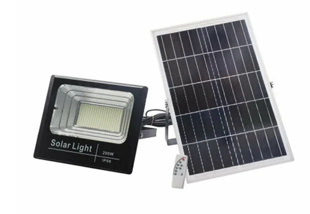 Proiector cu panou solar 200W si telecomanda BJ200W